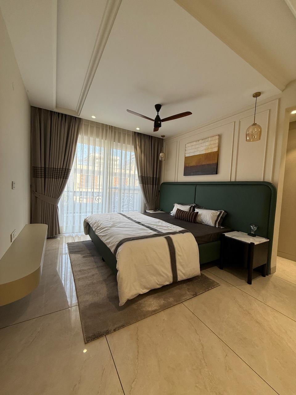 Master bedroom opening onto the balcony — The Grandeur, Sector 117 Mohali