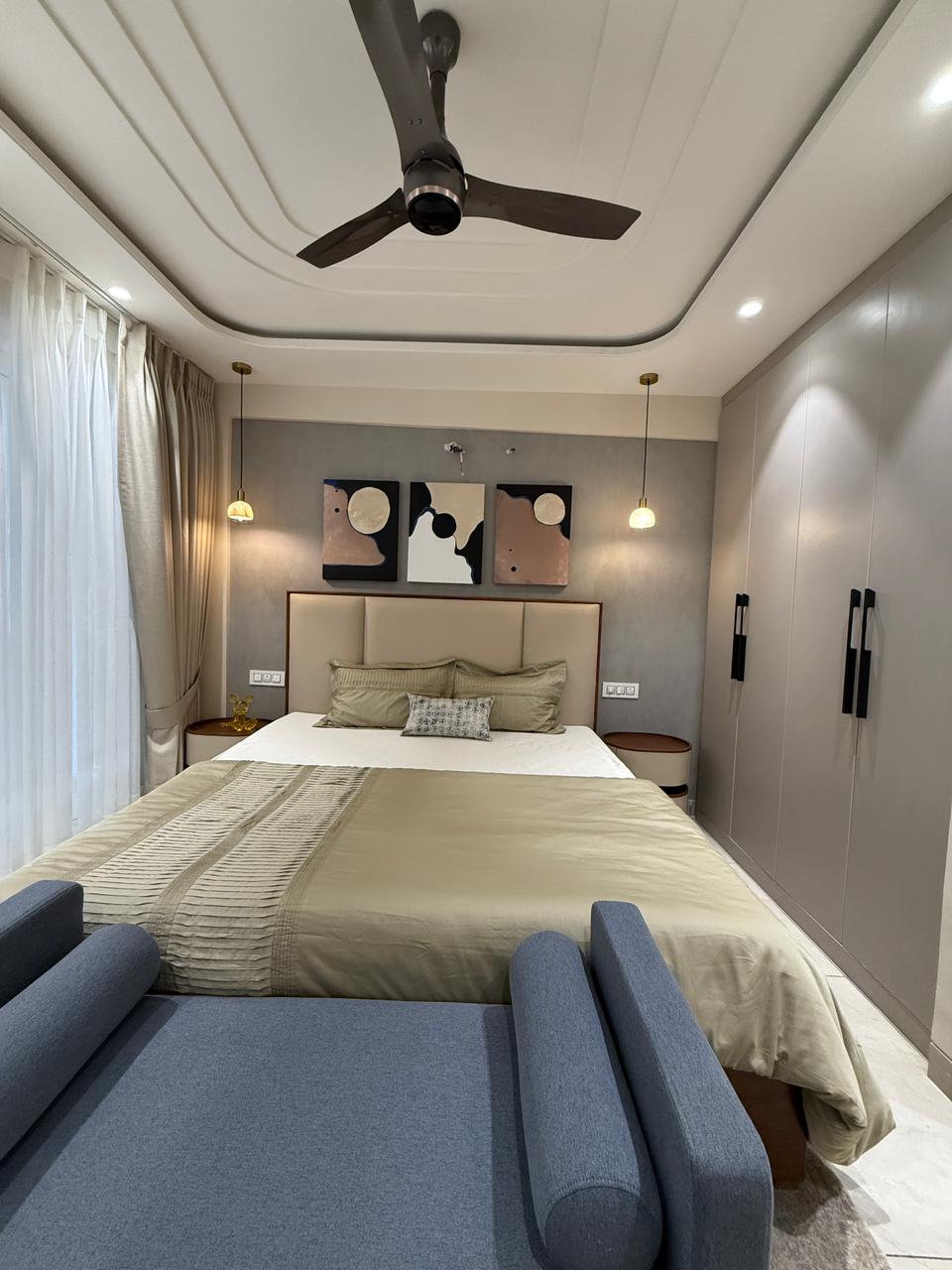 Third bedroom with fitted wardrobes — The Grandeur, Sector 117 Mohali