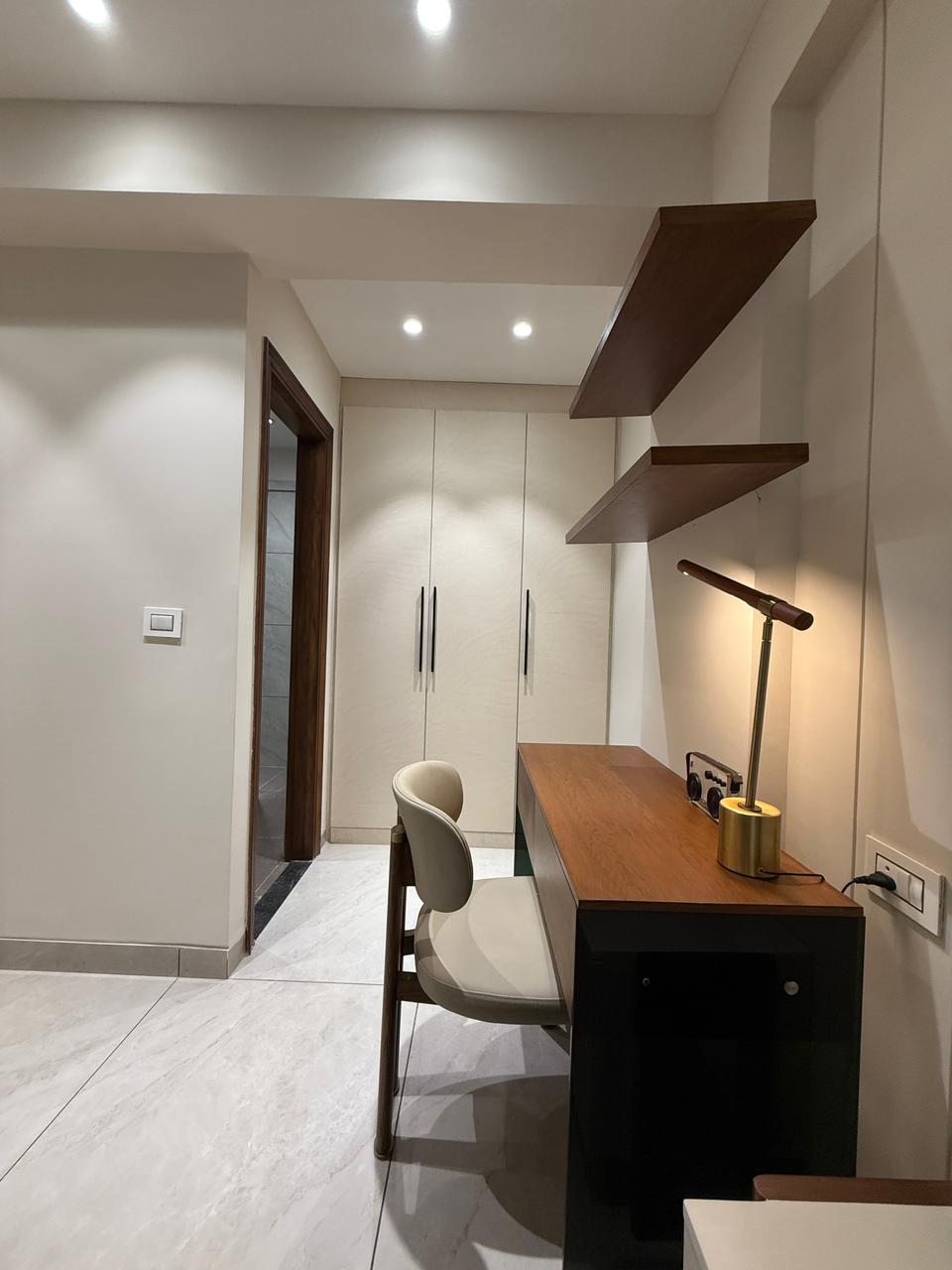 Study nook with wardrobe storage — The Grandeur, Sector 117 Mohali