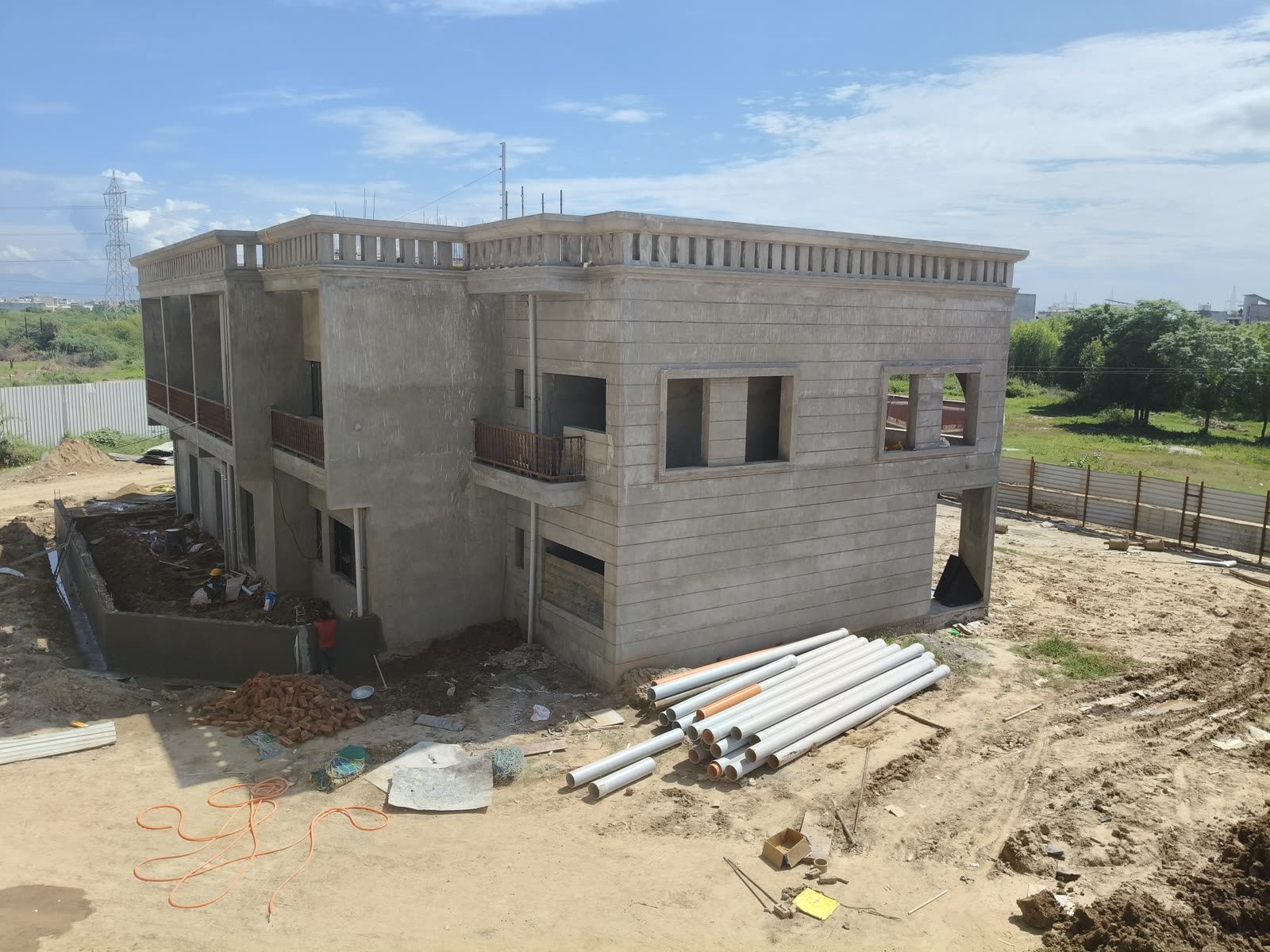 The clubhouse seen from inside an apartment