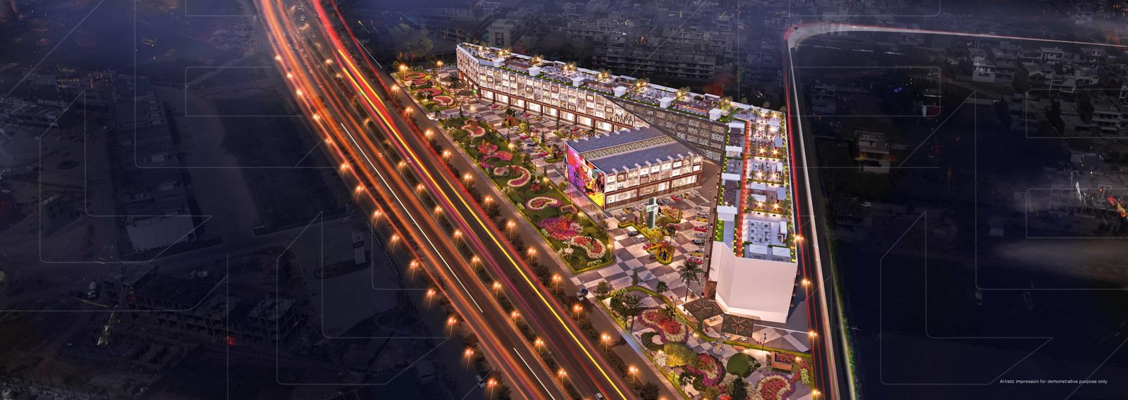 TDI South Ex-I aerial view — architectural render from TDI's brochure