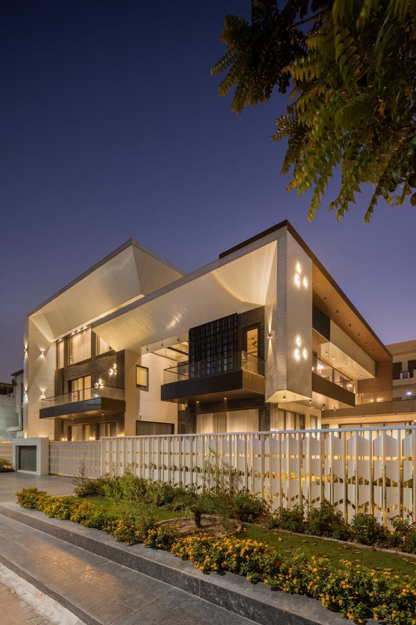 Kothi in TDI City, Mohali, at dusk — TDI City, Mohali